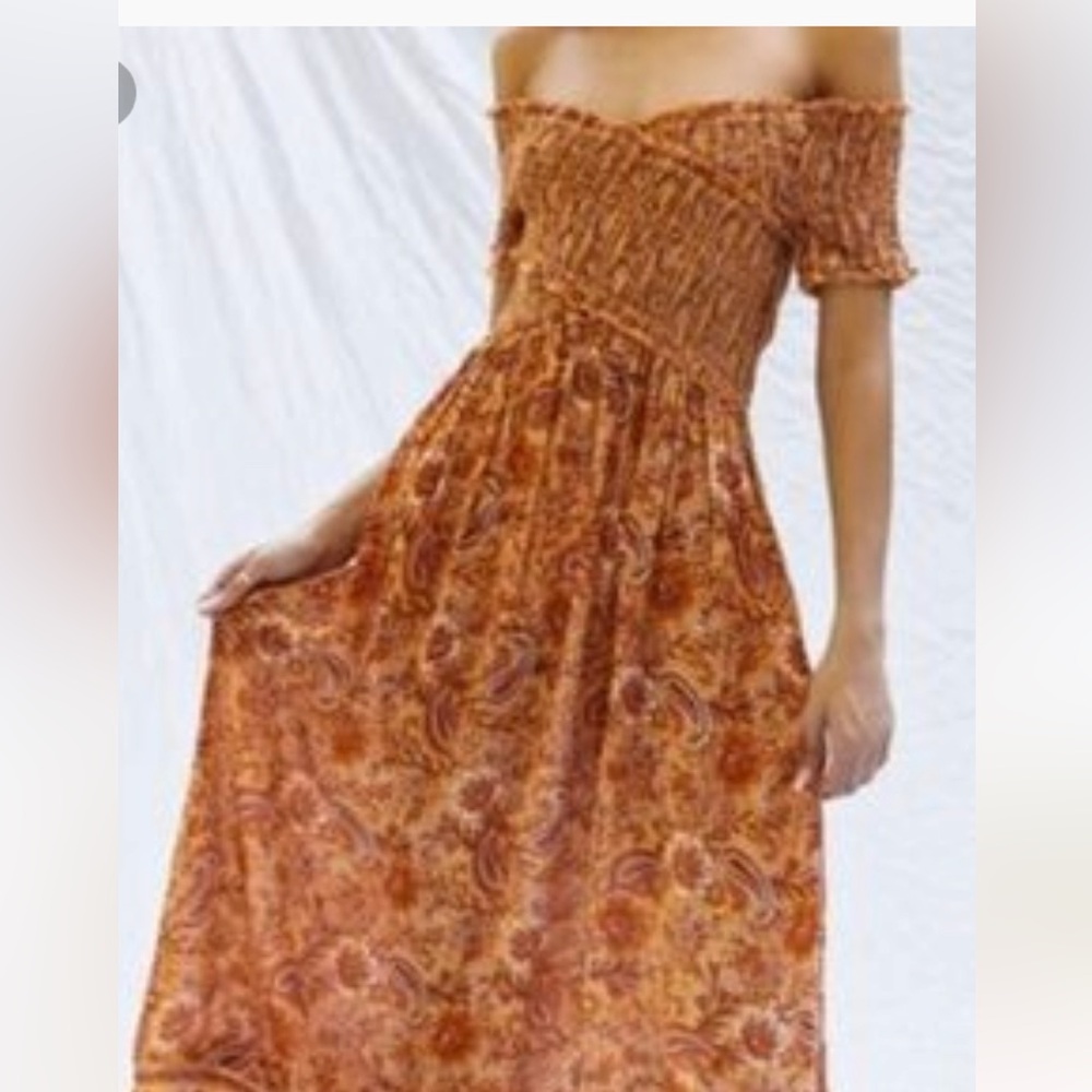 Patrons of Peace Topanga Off-Shoulder Paisley Maxi Dress